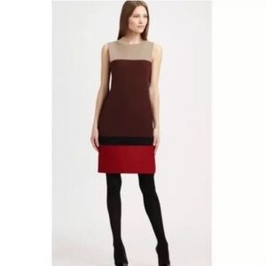 Akris Punto Color Block Sleeveless Dress Bodycon